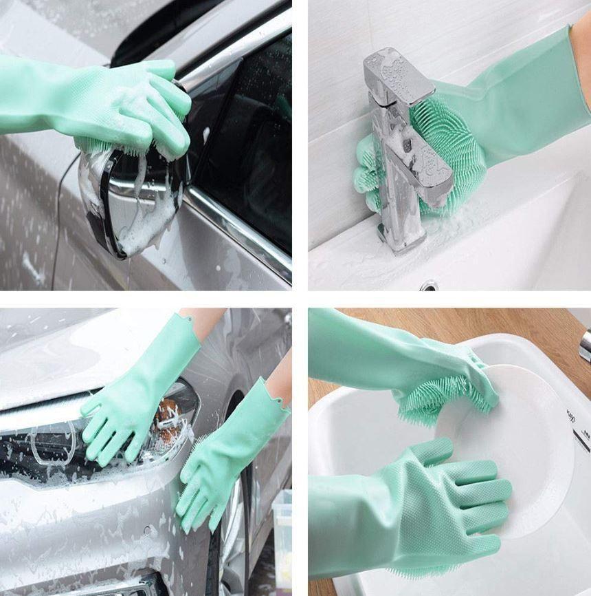 Magic Silicone Cleaning Hand Gloves for Kitchen