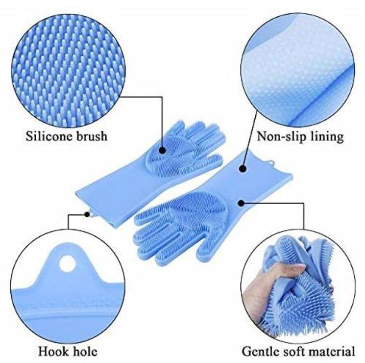 Magic Silicone Cleaning Hand Gloves for Kitchen