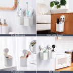 Punch-Free Toothbrush Wall Mount Holder (Pack of - 1)