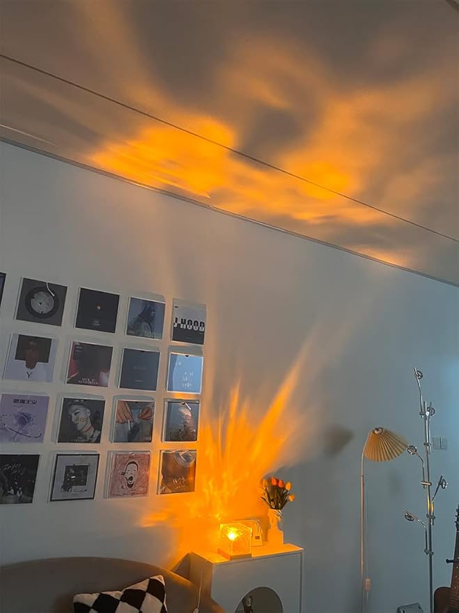 Rotating Water Ripple Night Light Aura Lamp!