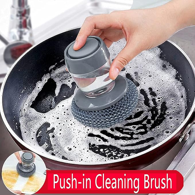 Kitchen Soap Dispensing Palm Brush