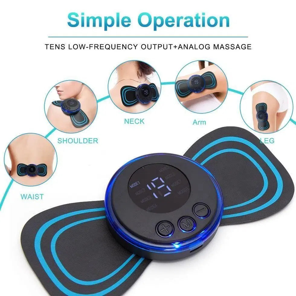 Mini Massager with 8 Modes and 19 Strength Levels, Rechargeable Electric Massager