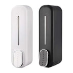 Wall-Mount Liquid Soap & Shampoo Dispenser | Refillable Bathroom Shower Gel Holder (White)