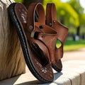 Men's Casual Synthetic Leather Sandal (tan color)