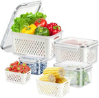 6 Grid Fridge Storage Boxes Containers