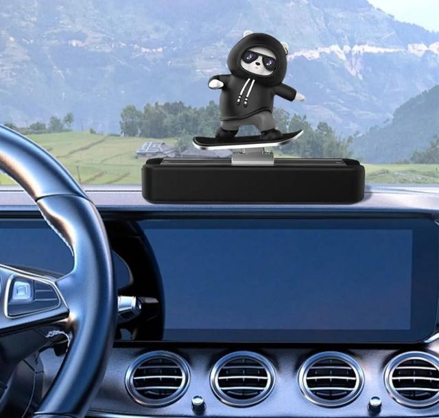 Car Dashboard Showpiece - Skating PANDA