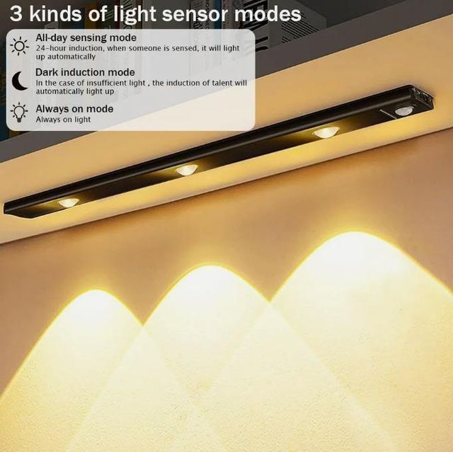 LED PIR Motion Sensor Cabinet With USB Rechargeable!