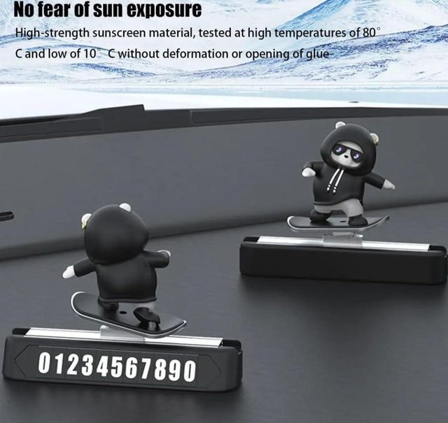 Car Dashboard Showpiece - Skating PANDA