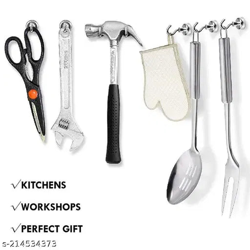 Magnetic Utility Magnet Hooks for Hanging Kitchen utensils (pack of 6)